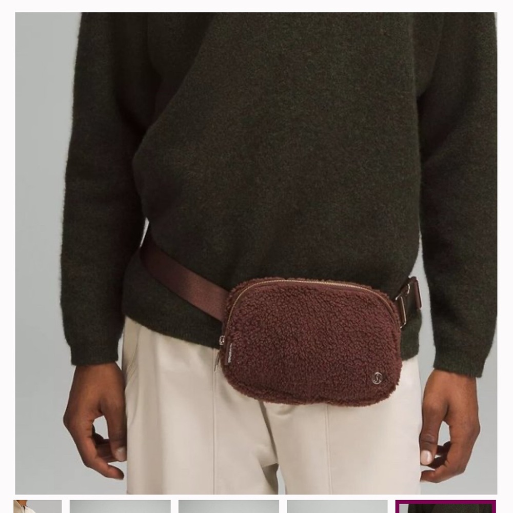 lululemon athletica Brown Fleece Belt Bag